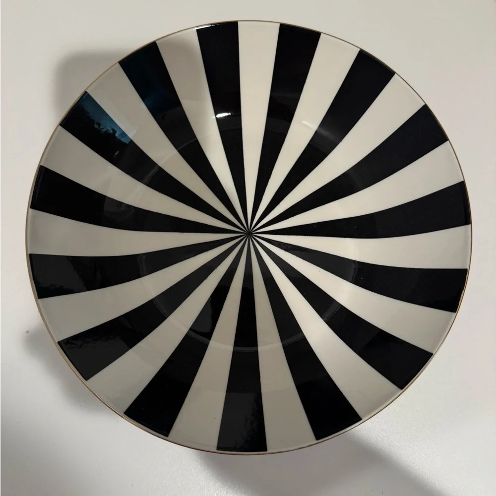 Christian Siriano Black and White Striped Bowls
